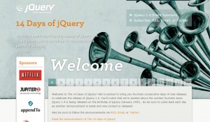 Screenshot of jQuery 1.4 Website